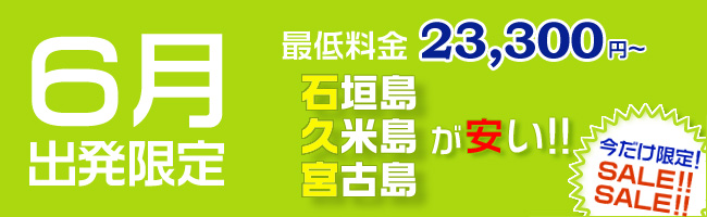 6月出発限定!格安石垣島旅行