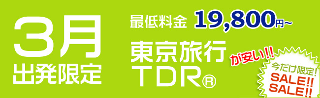 3月出発限定 東京旅行・TDRツアーが安い!
